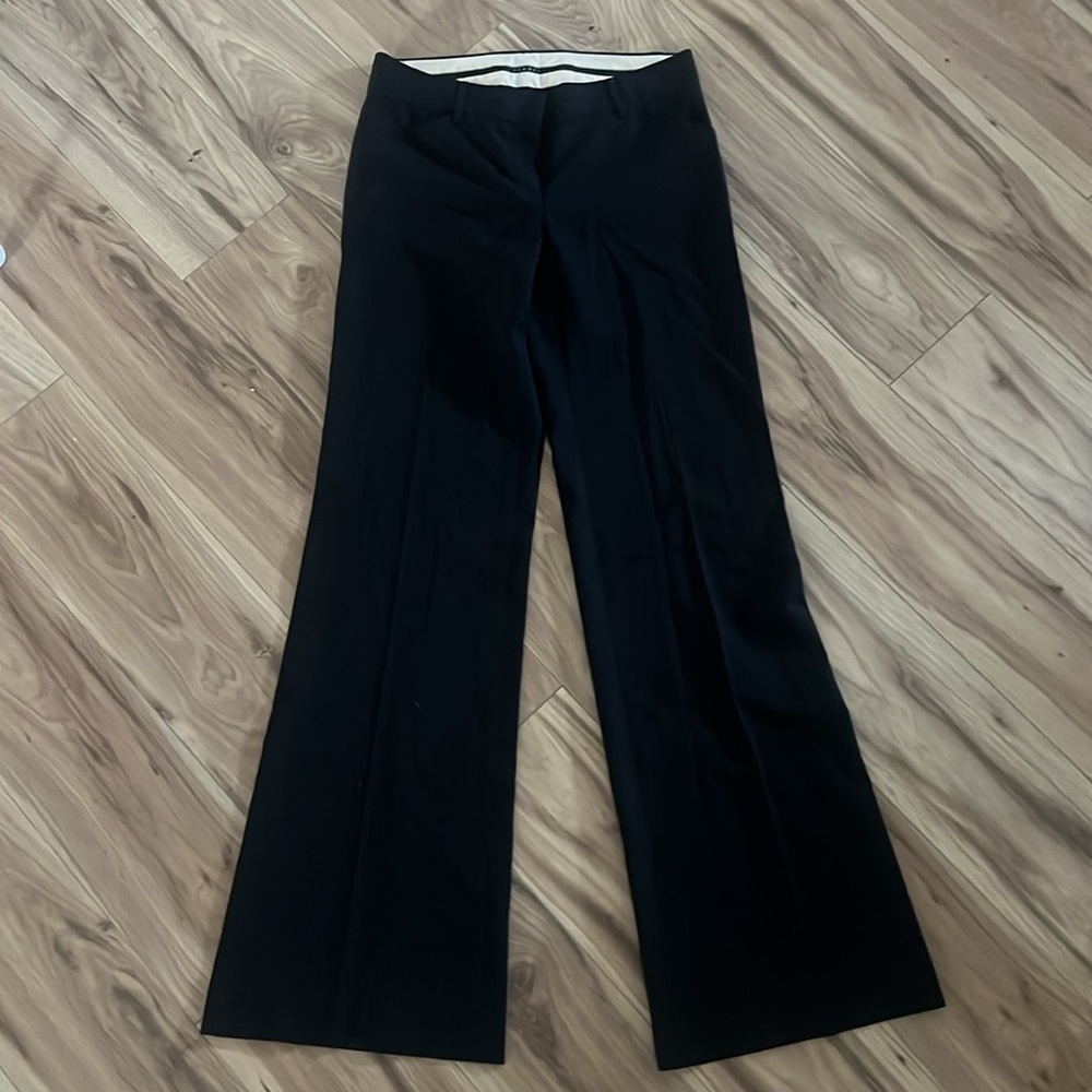 Theory wool blend tailored work slacks black